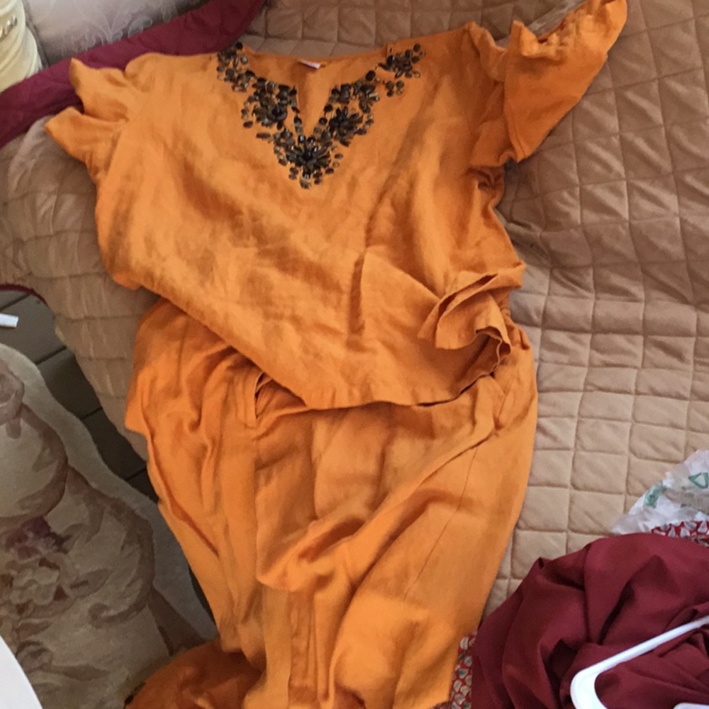 Ruby Rd 2 piece linen / rayon outfit